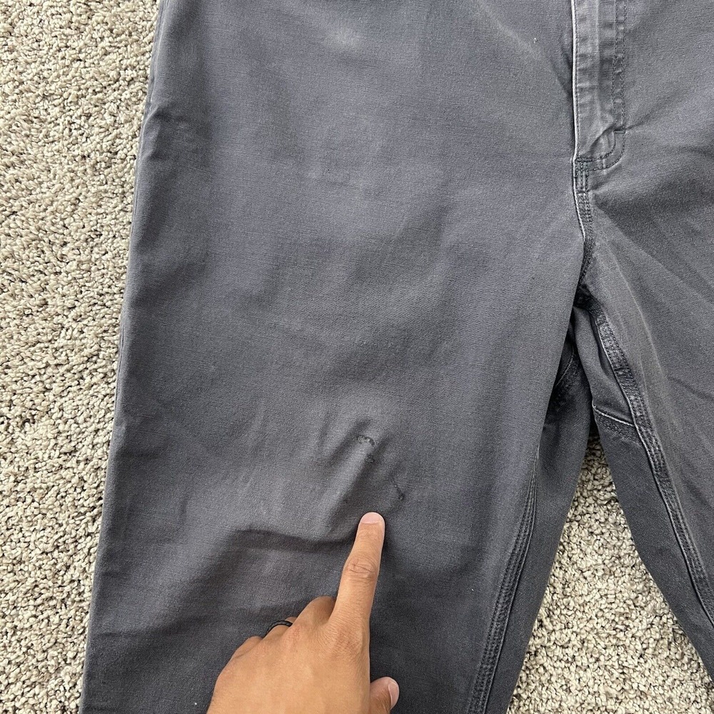 Duluth Trading Pant Men 40x30 Blue Gray Flex Fire Hose Workwear Heavy Duty 36x28 - Picture 10 of 16